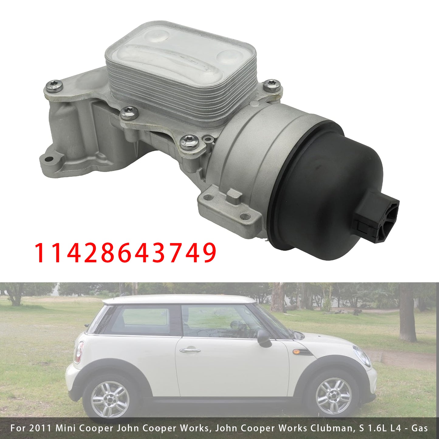 Mini Cooper 1.6L L4 2007-2012 Engine Oil Filter Housing 11428643749