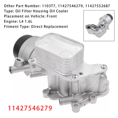 Mini Cooper R55 R56 R57 2007-2011 L4 1.6L Turbo Engine Oil Cooler Assembly 11427546279