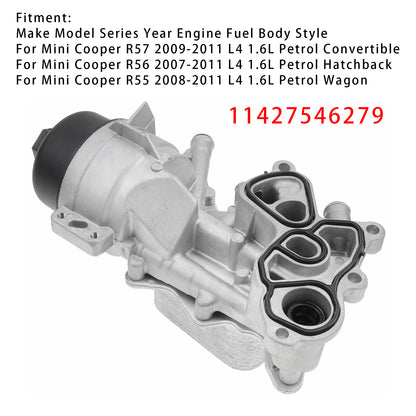 Mini Cooper R55 R56 R57 2007-2011 L4 1.6L Turbo Engine Oil Cooler Assembly 11427546279