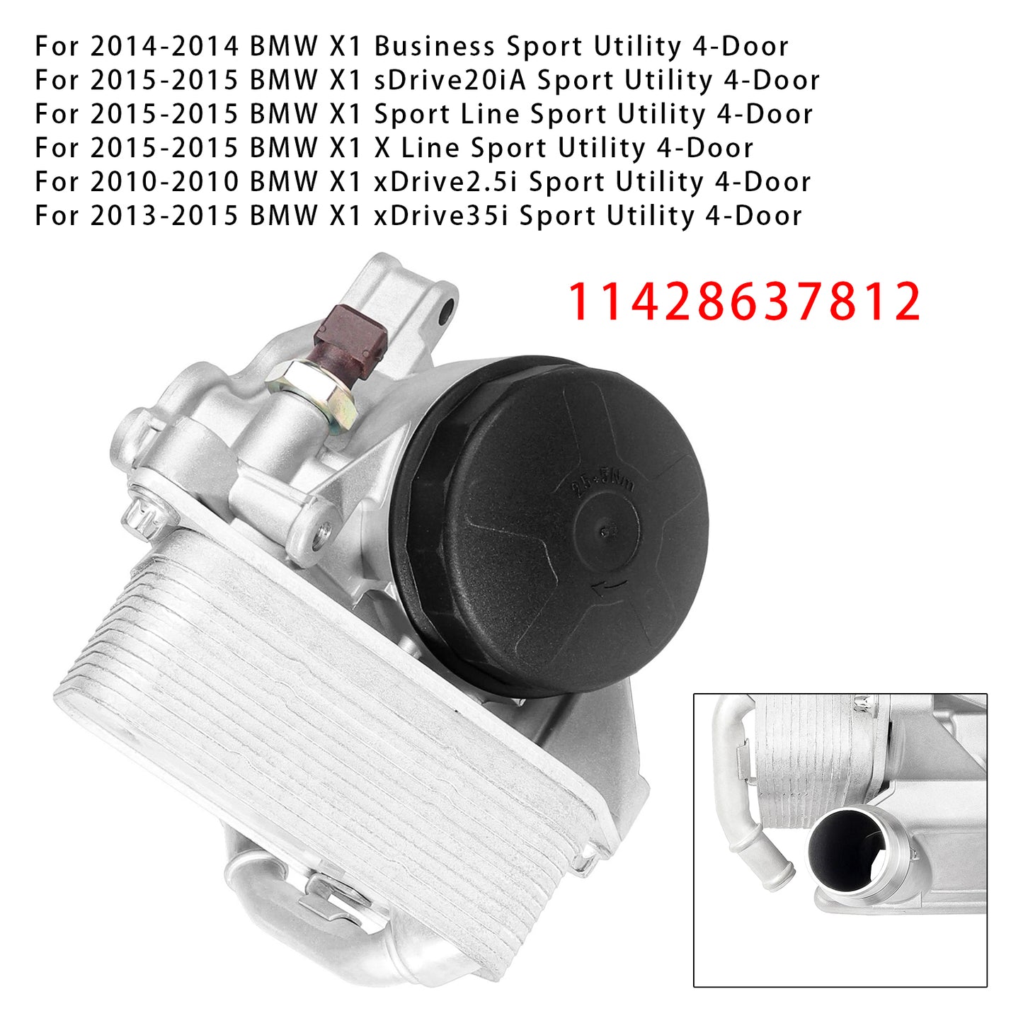 BMW 328i 335i 528i X3 Z4 Engine Oil Cooler Assembly 11428637812