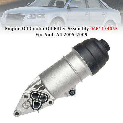 Audi A4 2005-2009 Engine Oil Cooler Oil Filter Assembly 06E115405K