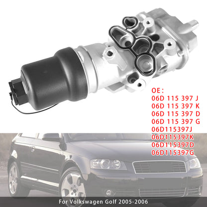 VW Golf Jetta Audi A3 2.0T Engine Oil Cooler Oil Filter Assembly 06D115397K
