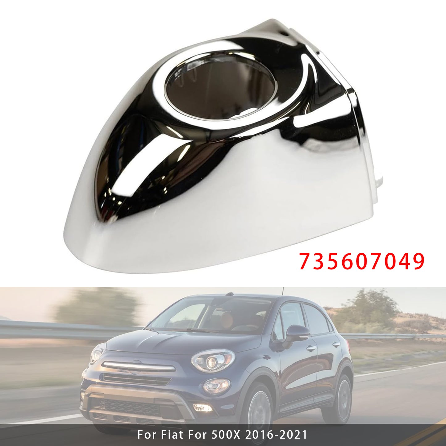 Fiat 500X 2016-2021 Front Outer Door Handle Cap 735607049