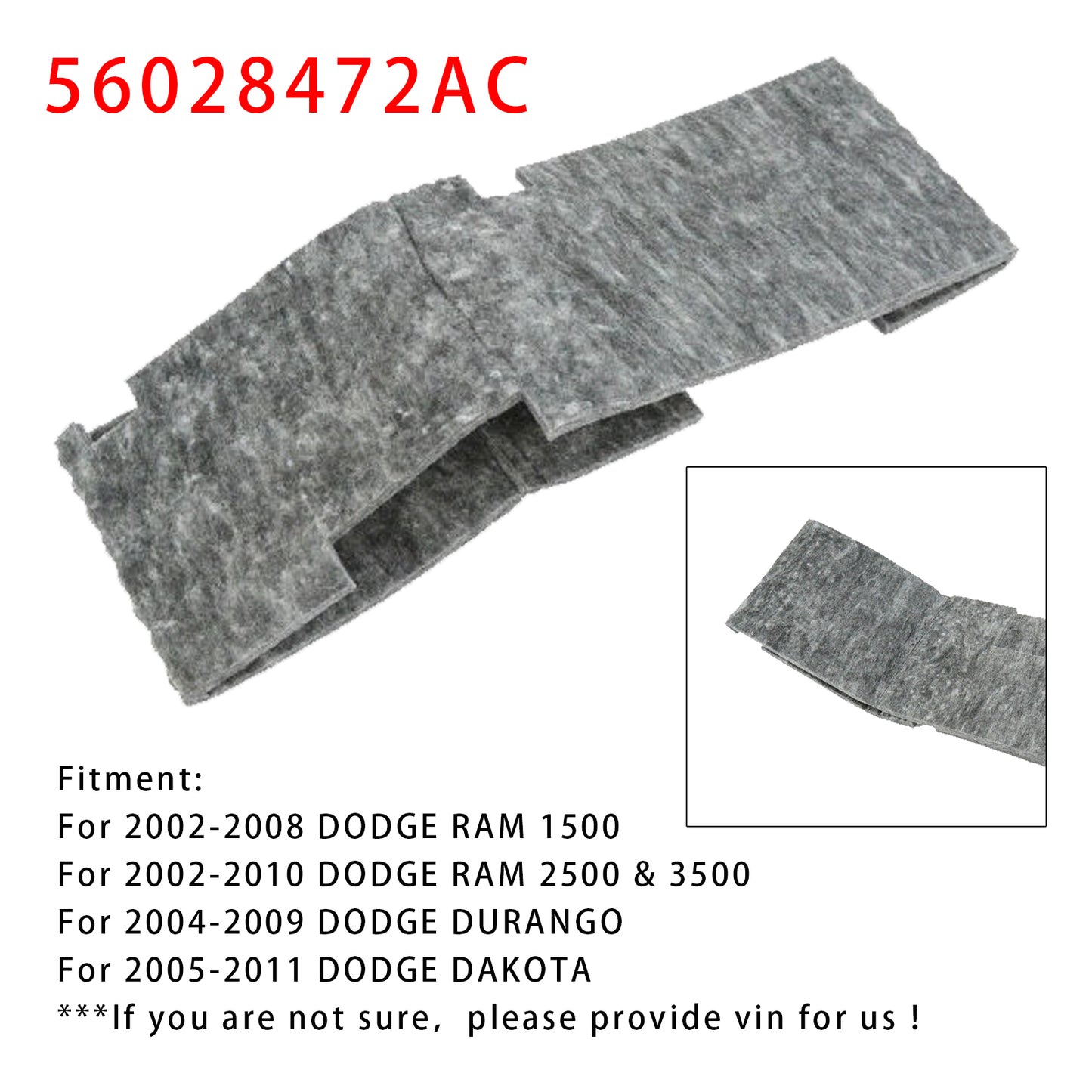 Dodge Ram 1500 2500 3500 Durango Dakota Battery Shield Cover 56028472AC