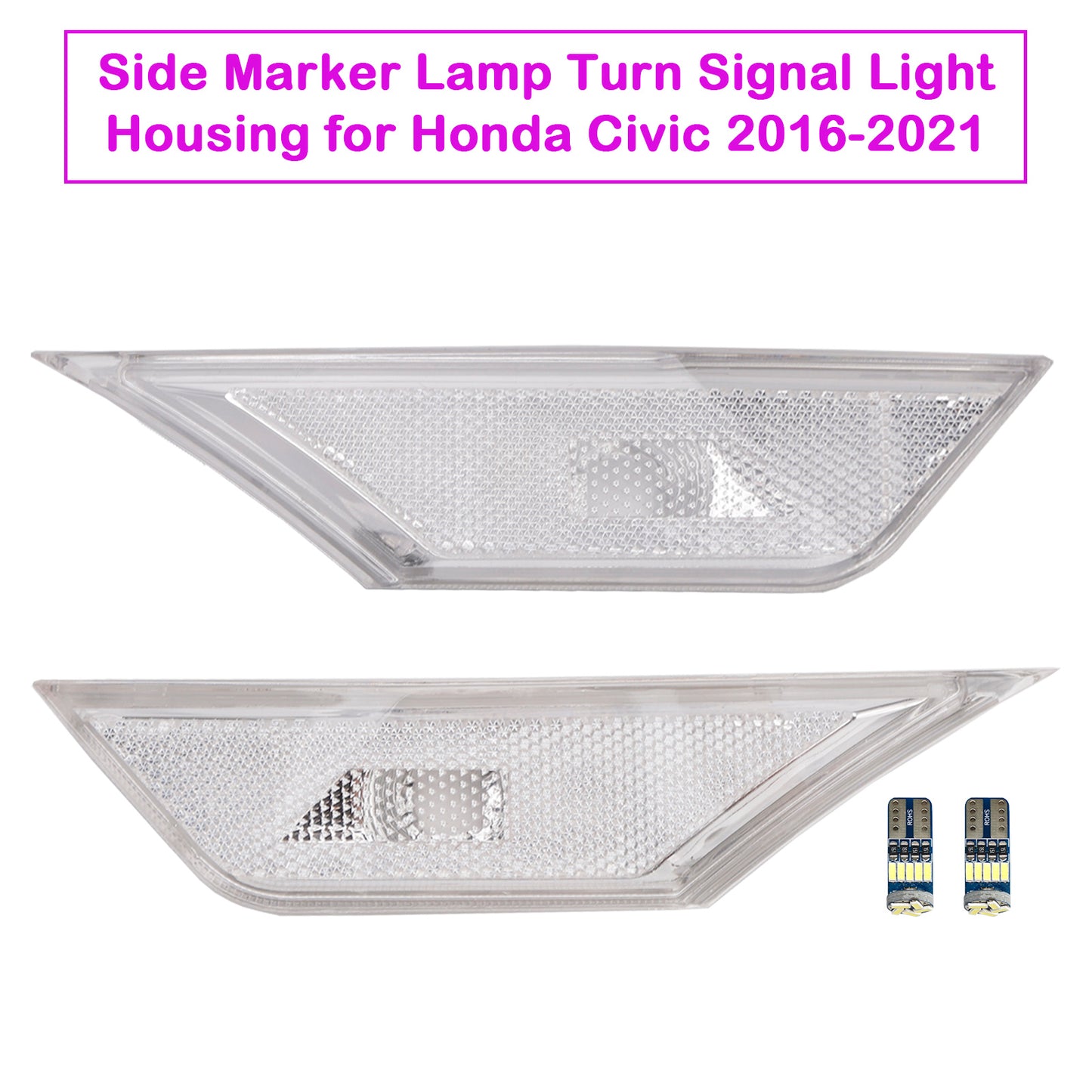 Honda Civic 2016-2021 Side Marker Lamp Turn Signal Light Housing With light bulb for Honda Civic 2016-2021