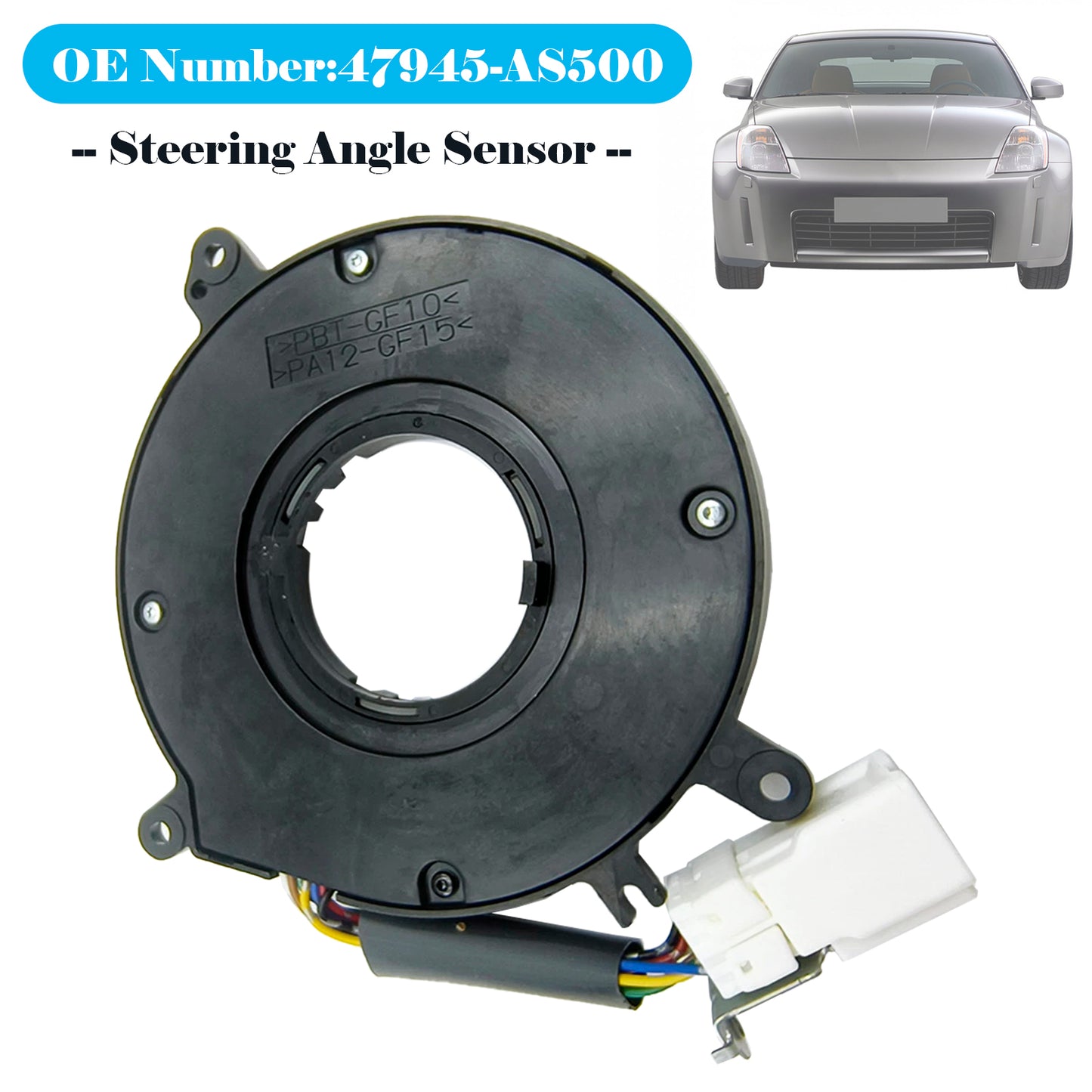 47945-AS500 Steering Angle Sensor For Nissan Frontier 03-17 Infiniti 2002-2010