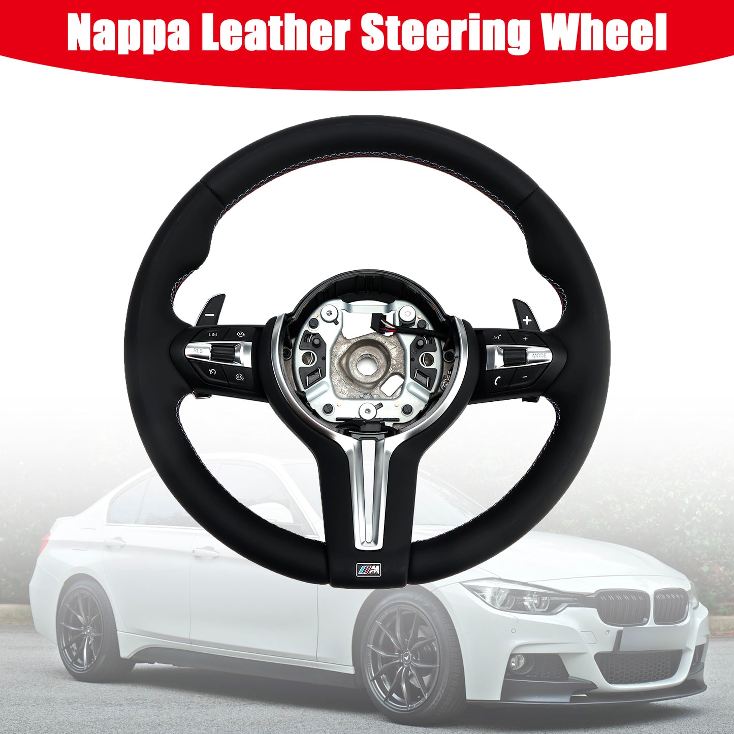 BMW F30 F31 F20 F33 F34 F36 F22 M2 M3 M4 Nappa Leather Steering Wheel