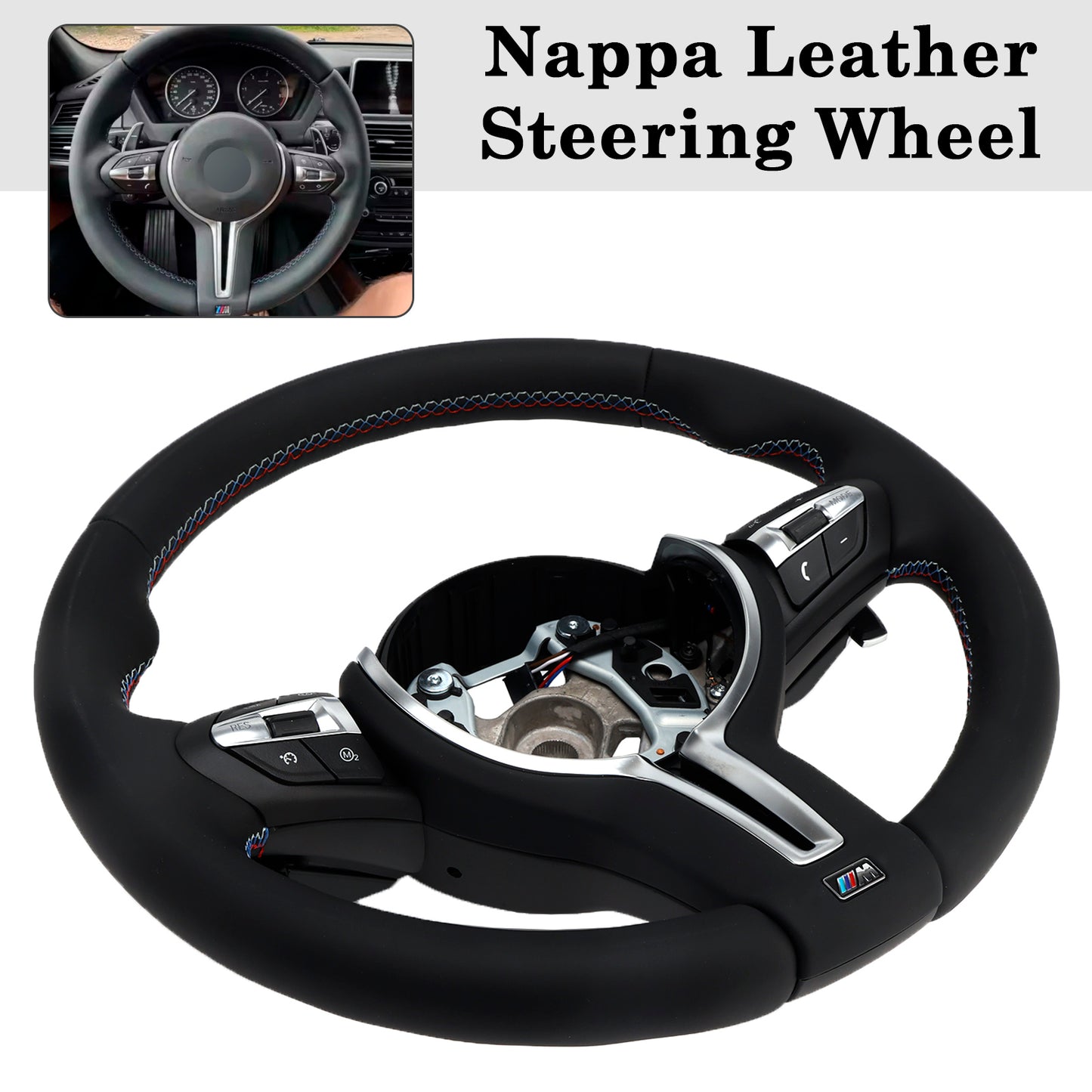 BMW F30 F31 F20 F33 F34 F36 F22 M2 M3 M4 Nappa Leather Steering Wheel
