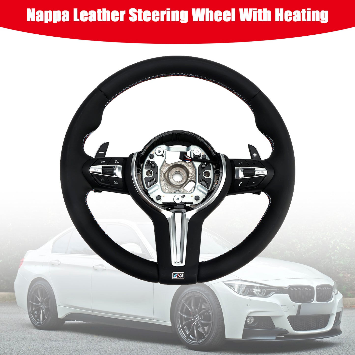 BMW F30 F80 F82 M3 X3 X5 X6 M4 Nappa Leather W/heated Steering Wheel