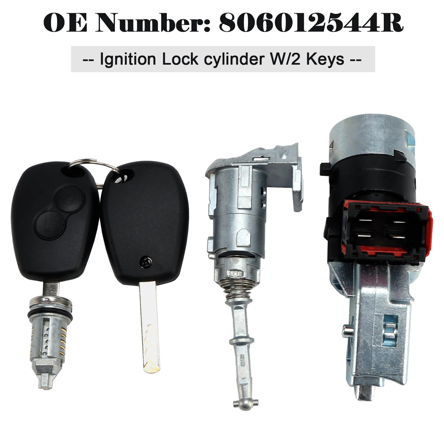 Renault Kangoo II Master III Ignition Lock cylinder W/2 Keys 806012544R