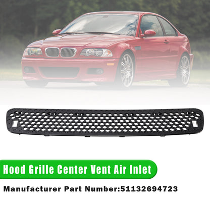 BMW E46 M3 2001-2006 Hood Grille Center Vent Air Inlet 51132694723