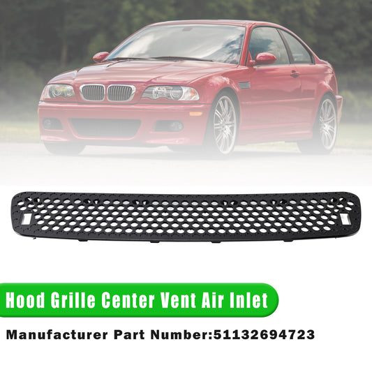 BMW E46 M3 2001-2006 Hood Grille Center Vent Air Inlet 51132694723