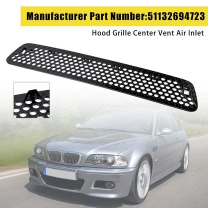 BMW E46 M3 2001-2006 Hood Grille Center Vent Air Inlet 51132694723