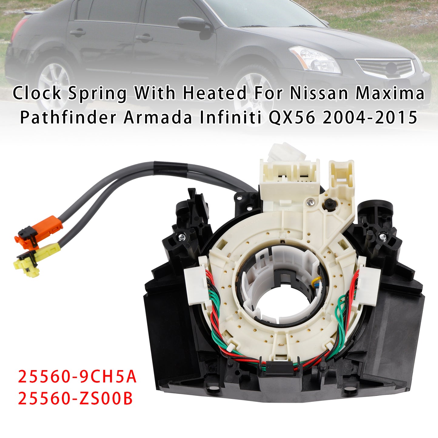 Nissan Maxima Pathfinder Armada Infiniti QX56 2004-2015 Clock Spring With Heated 5560-9CH5A 25560-ZS00B
