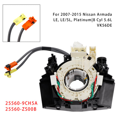 Nissan Maxima Pathfinder Armada Infiniti QX56 2004-2015 Clock Spring With Heated 5560-9CH5A 25560-ZS00B