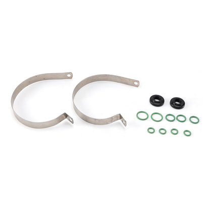 42810100 A/C Hose & Fitting Kit  Includes Band Clamps & Grommets For Custom Air Conditioning Lines, Straight & 90Degree Fittings O-Rings,AN6/AN8/AN10 Hoses