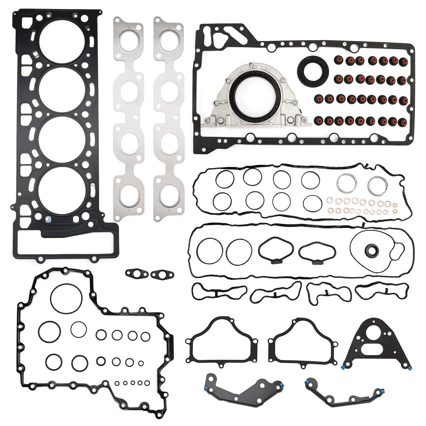 2014-2018 F85 / S63R 2014-2019 F86 / S63R BMW X5 X6 M 11127614700 11127614701 Engine Overhaul Rebuild Seals Gaskets Kit F85 F86 4.4T V8 S63R