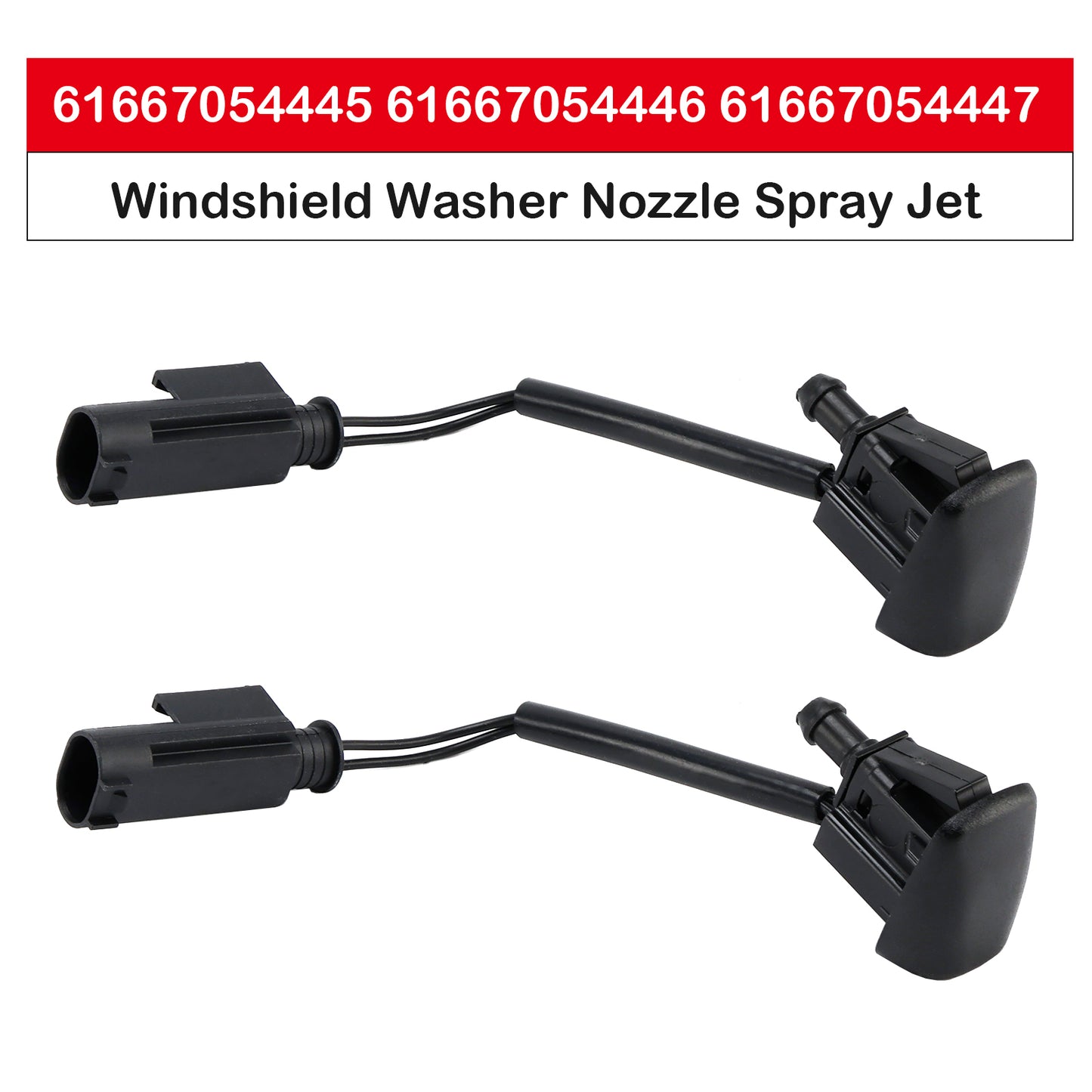 BMW E63 E64 645Ci 650i 61667054445 2pcs Windshield Washer Nozzles Spray Jet