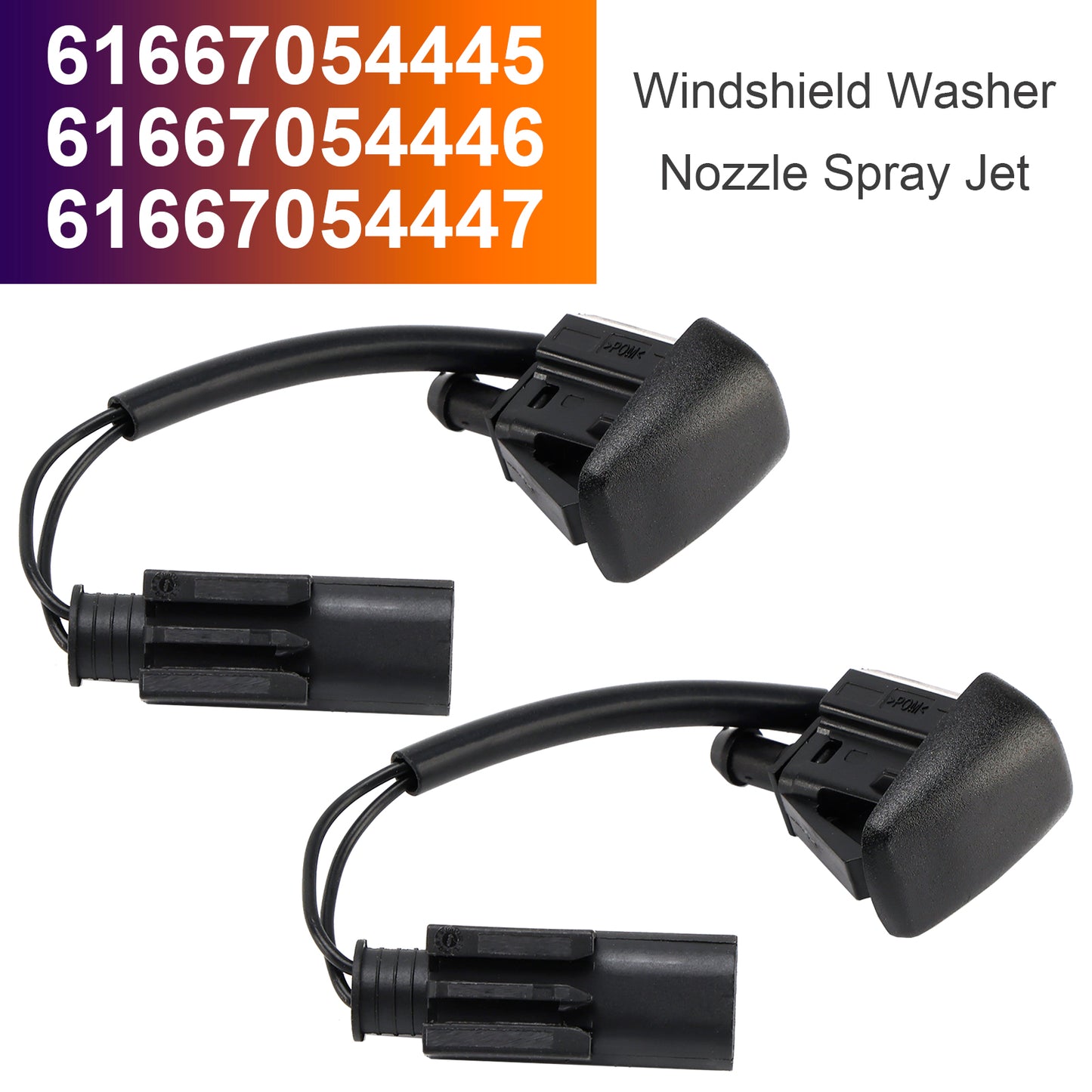 BMW E63 E64 645Ci 650i 61667054445 2pcs Windshield Washer Nozzles Spray Jet