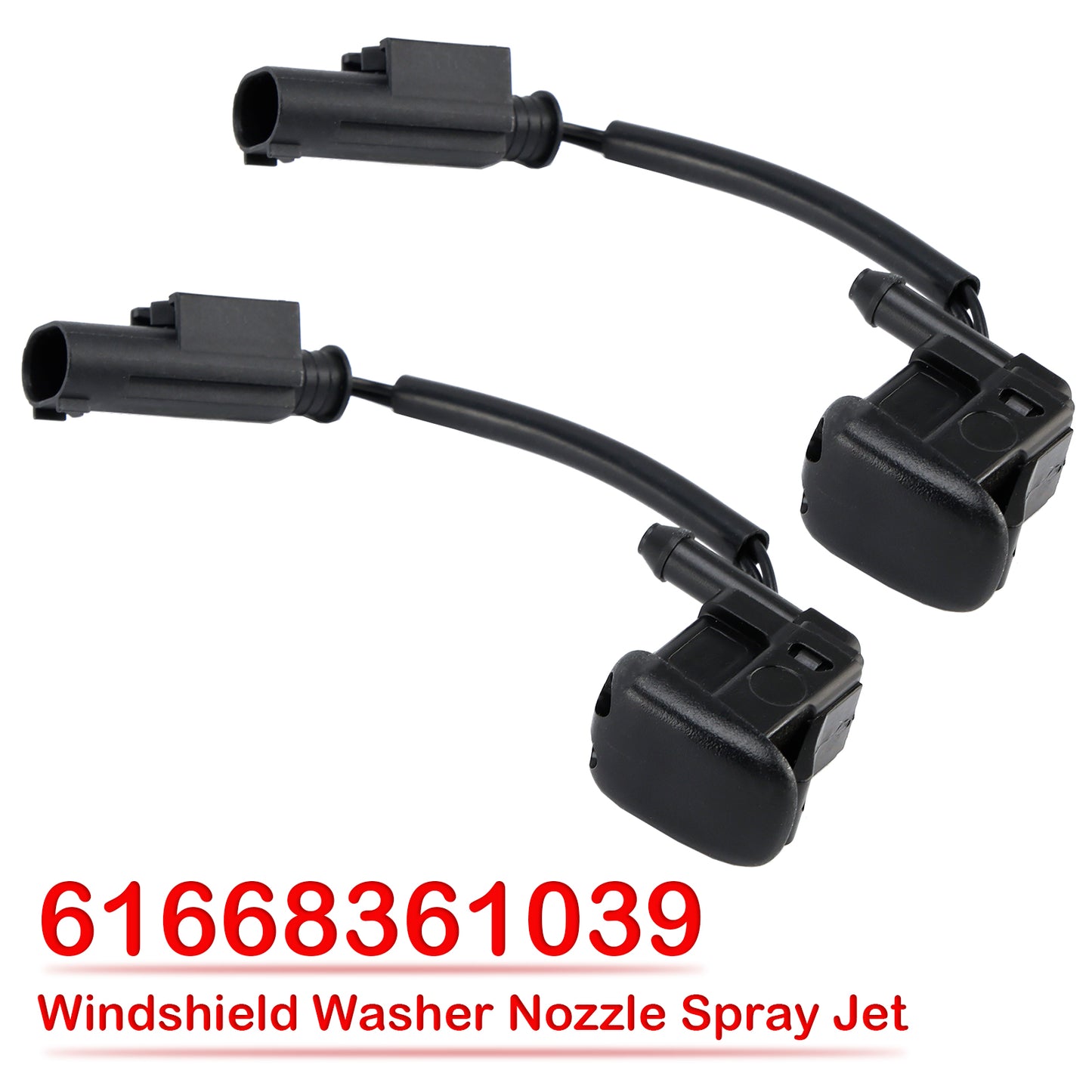 BMW 5 E39 525i 528i 61668361039 2pcs Windshield Washer Nozzles Spray Jet