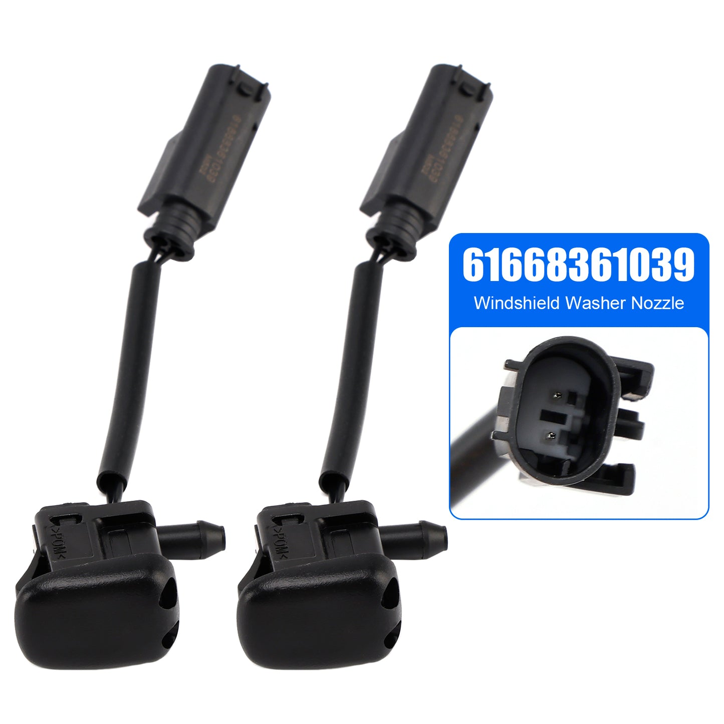 BMW 5 E39 525i 528i 61668361039 2pcs Windshield Washer Nozzles Spray Jet