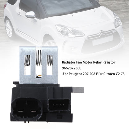 Peugeot 207 208 Für Citroen C2 C3 9662872380 Radiator Fan Motor Relay Resistor