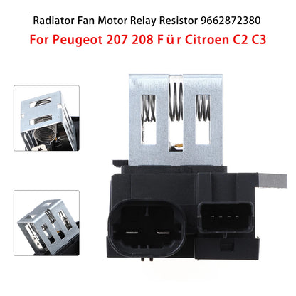 Peugeot 207 208 Für Citroen C2 C3 9662872380 Radiator Fan Motor Relay Resistor
