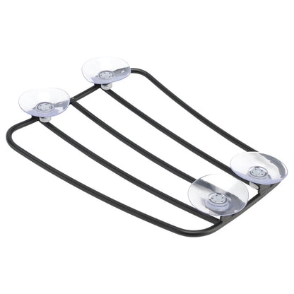 Classic Style Motorcycle Black Universal Parcel Tank Rack Carrier w/Suction Cups