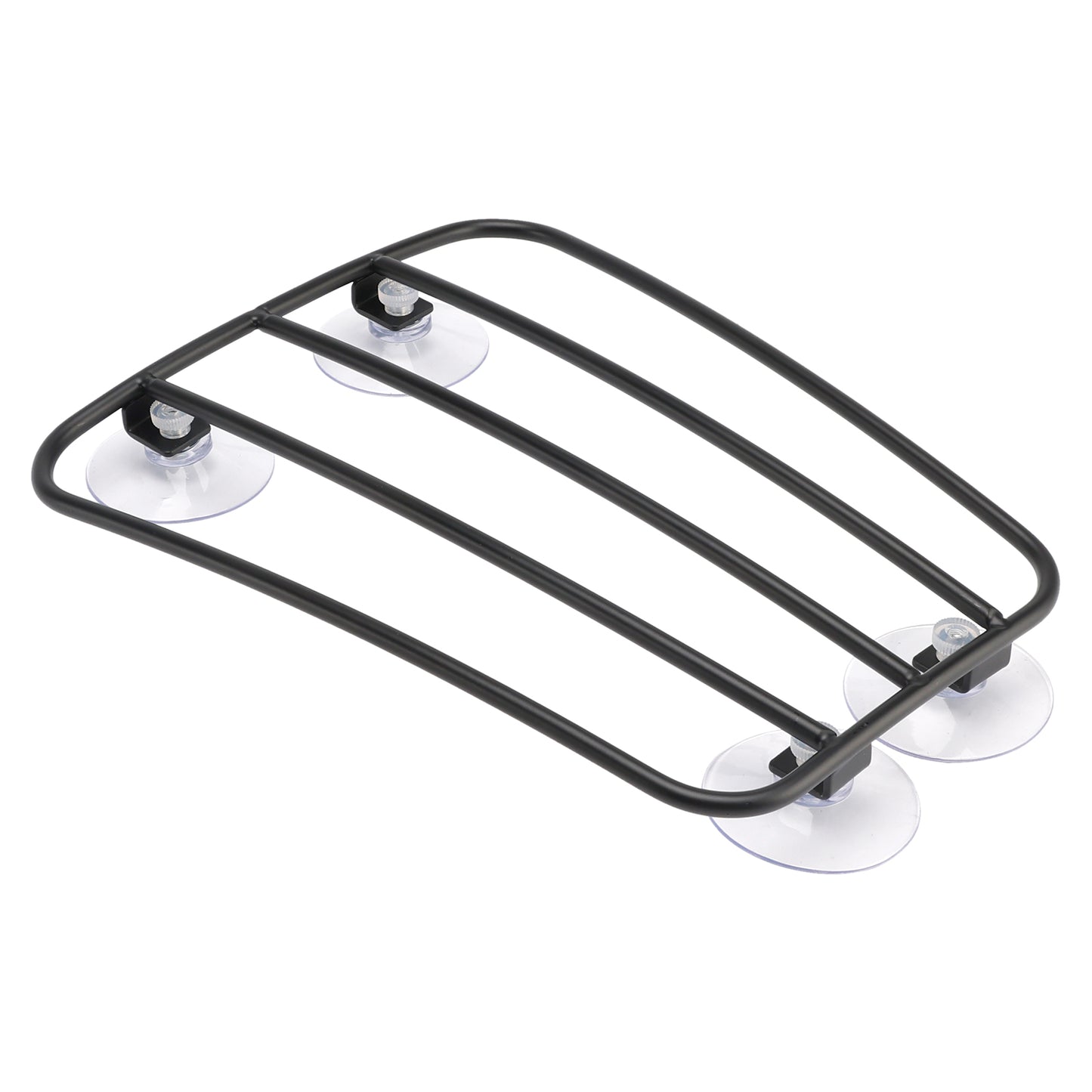 Classic Style Motorcycle Black Universal Parcel Tank Rack Carrier w/Suction Cups