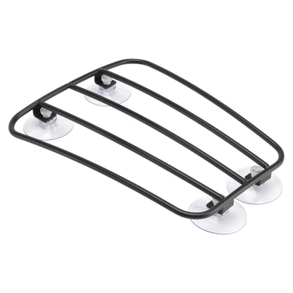 Classic Style Motorcycle Black Universal Parcel Tank Rack Carrier w/Suction Cups