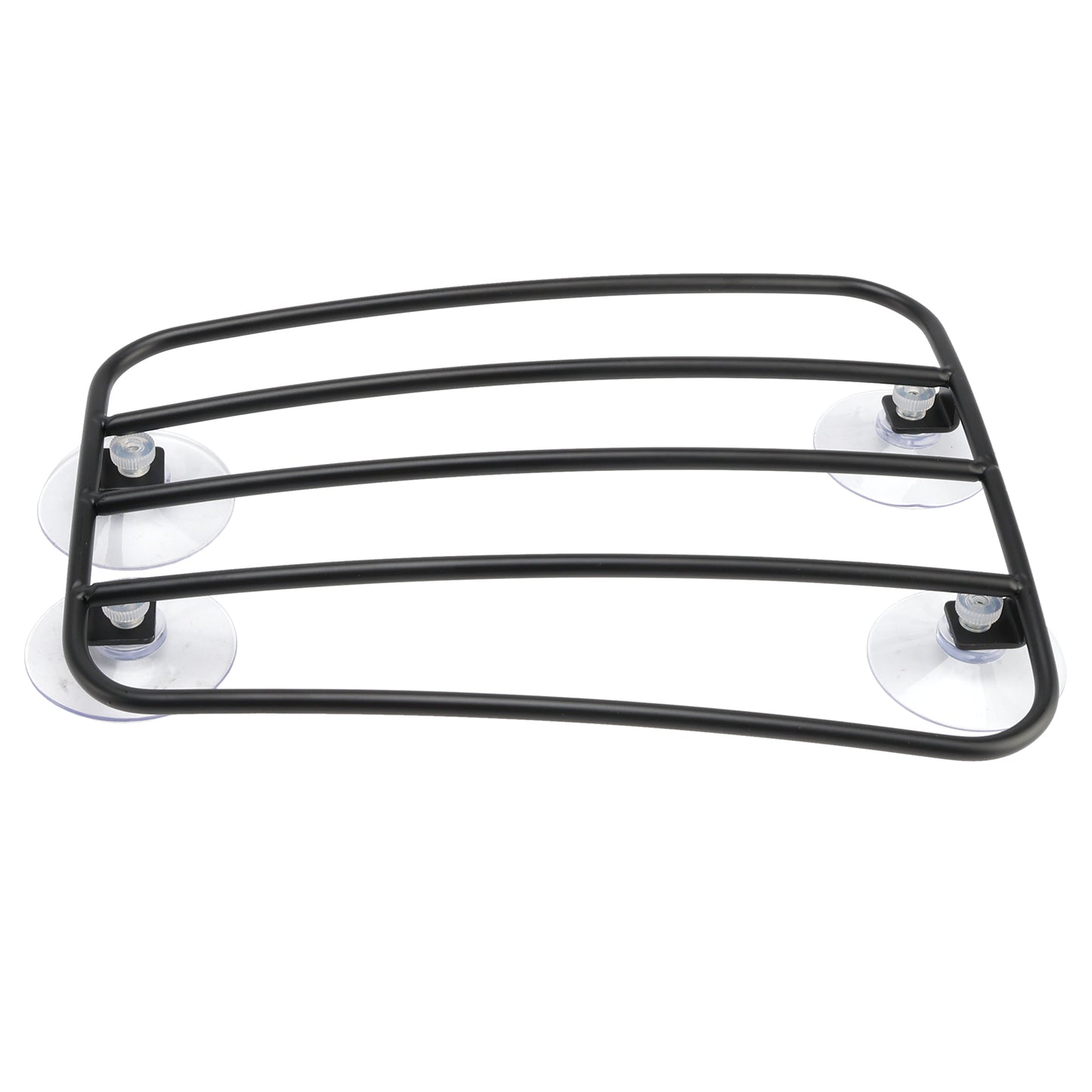 Classic Style Motorcycle Black Universal Parcel Tank Rack Carrier w/Suction Cups