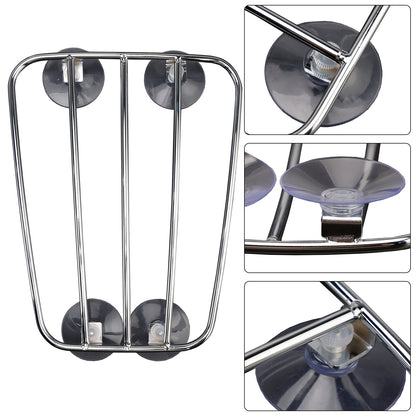 Universal Parcel Tank Rack Polished Carrier w/Suction Cups For Bobber Cafe Racer