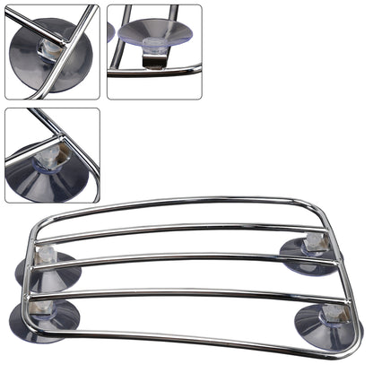 Universal Parcel Tank Rack Polished Carrier w/Suction Cups For Bobber Cafe Racer