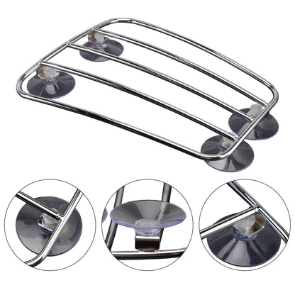 Universal Parcel Tank Rack Polished Carrier w/Suction Cups For Bobber Cafe Racer