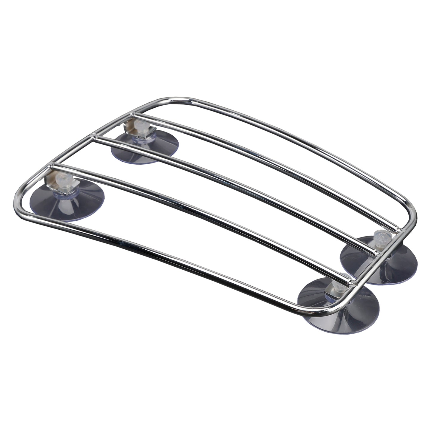Universal Parcel Tank Rack Polished Carrier w/Suction Cups For Bobber Cafe Racer