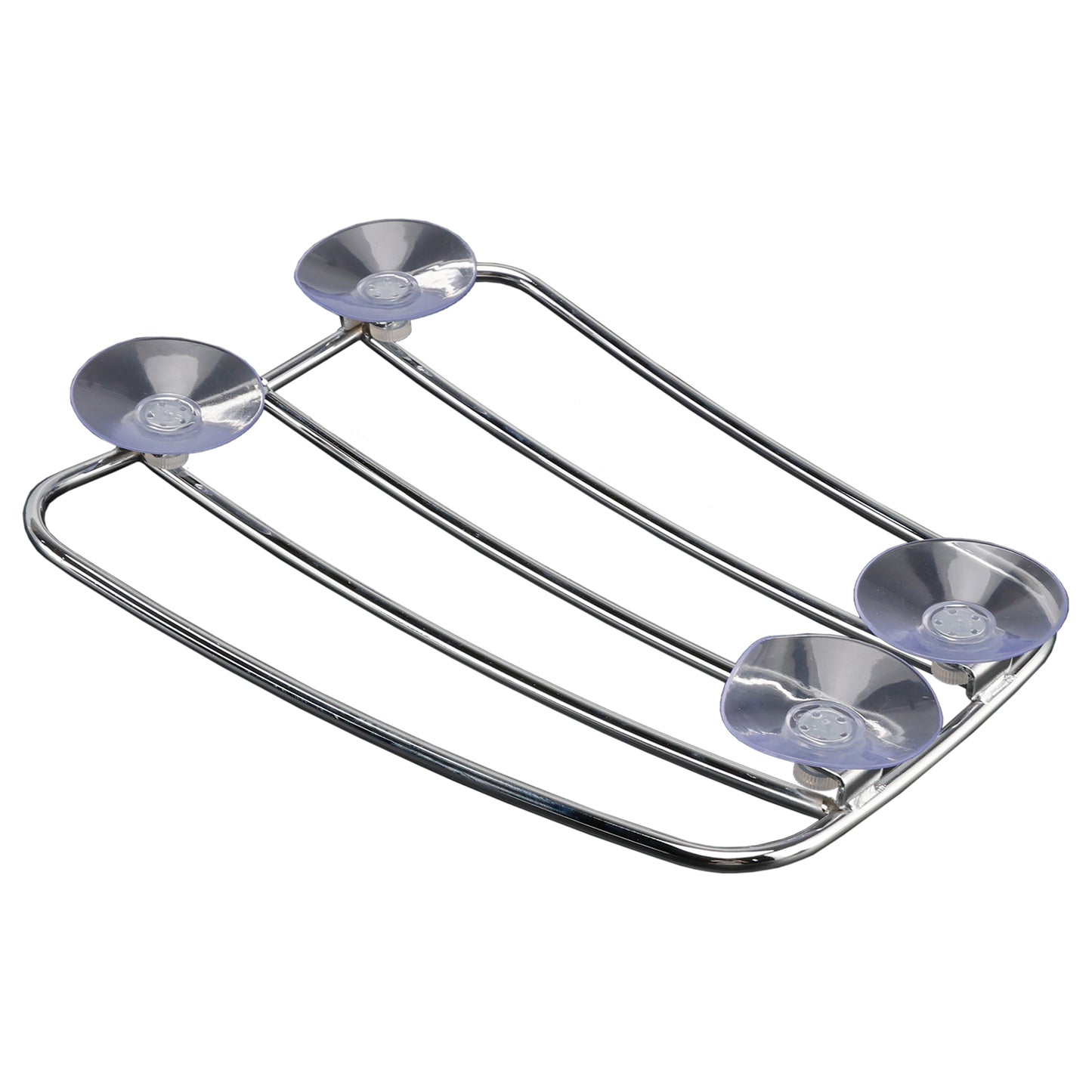 Universal Parcel Tank Rack Polished Carrier w/Suction Cups For Bobber Cafe Racer