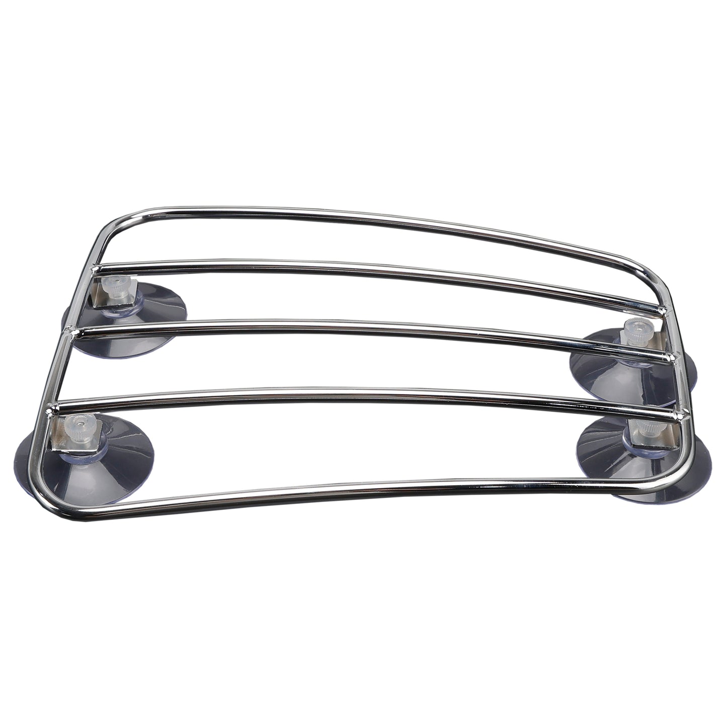 Universal Parcel Tank Rack Polished Carrier w/Suction Cups For Bobber Cafe Racer