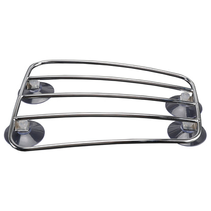 Universal Parcel Tank Rack Polished Carrier w/Suction Cups For Bobber Cafe Racer