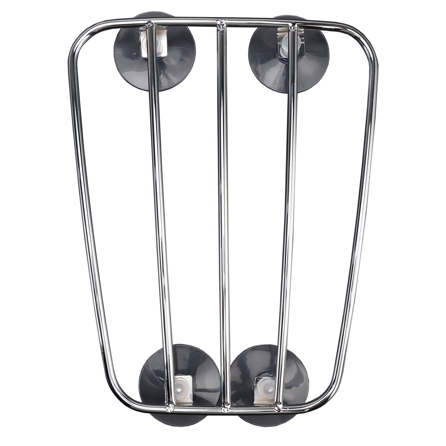 Universal Parcel Tank Rack Polished Carrier w/Suction Cups For Bobber Cafe Racer