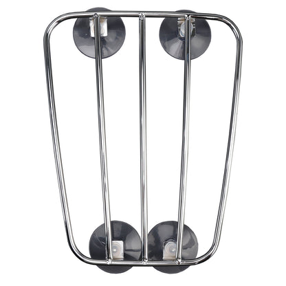 Universal Parcel Tank Rack Polished Carrier w/Suction Cups For Bobber Cafe Racer