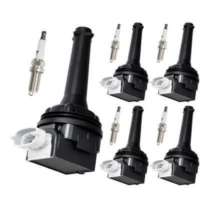 2010-2011 Volvo V50 T5 R-Design Wagon 4-Door UF517+ 5x Ignition Coil Pack Spark Plugs