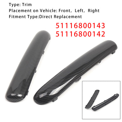 Carbon Fibre Pair Front Bumper Trim Set 2001-2004 Mini One Cooper R50/R52/R53