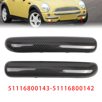 Carbon Fibre Pair Front Bumper Trim Set 2001-2004 Mini One Cooper R50/R52/R53