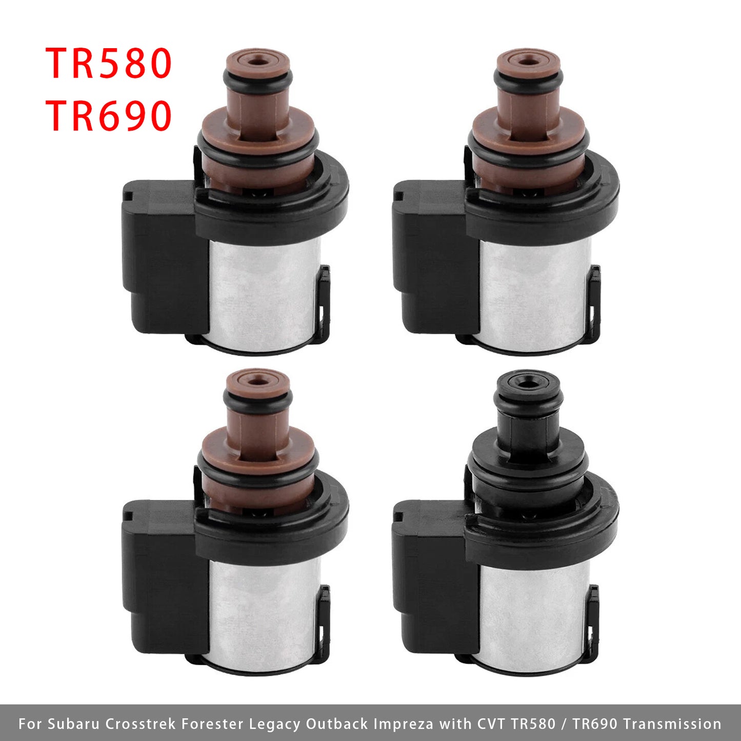 Subaru Crosstrek Forester Legacy Outback Impreza with CVT TR580 / TR690 Transmission 31706AA030 4PCS Torque Converter AWD Solenoid