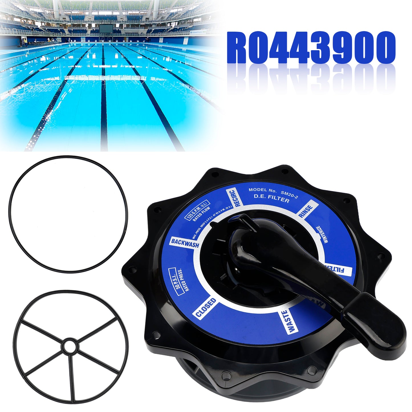 Zodiac Jandy Multiport Valve Replacement 2" Top Valve Assembly R0443900
