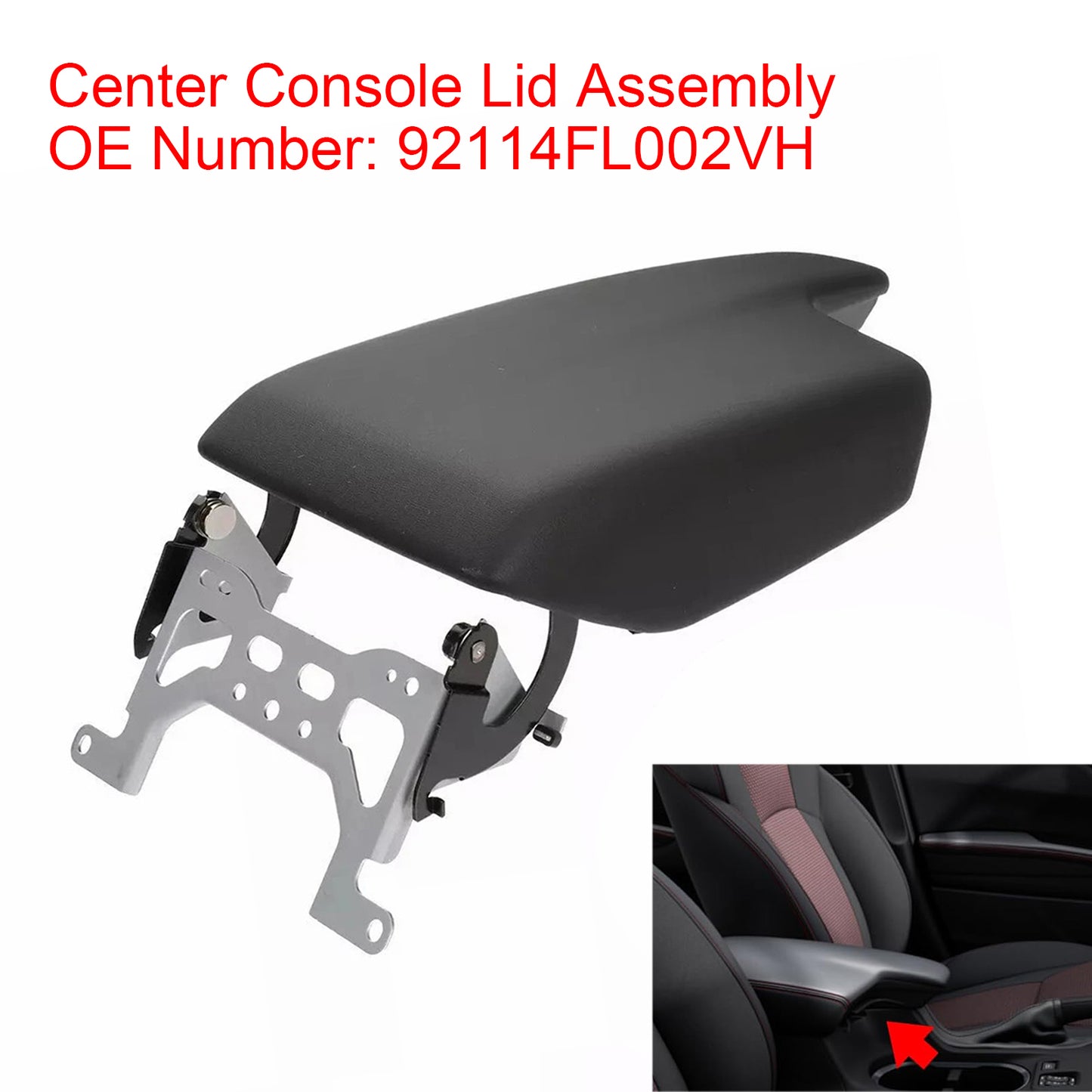 2017-2023 Subaru Impreza 92114FL002VH Center Console Lid Assembly