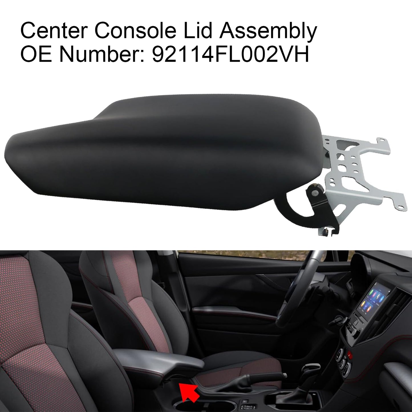 2017-2023 Subaru Impreza 92114FL002VH Center Console Lid Assembly