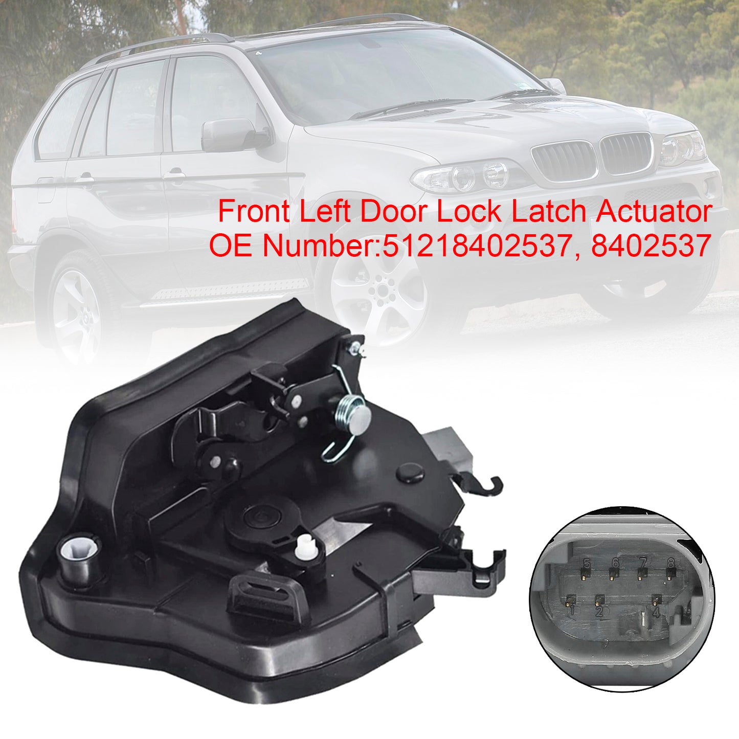 2003/10-2006/09 BMW X5 E53 3.0d 2993 ccm 155 KW 211 PS 51218402537 Front Left Door Lock Latch Catch Actuator