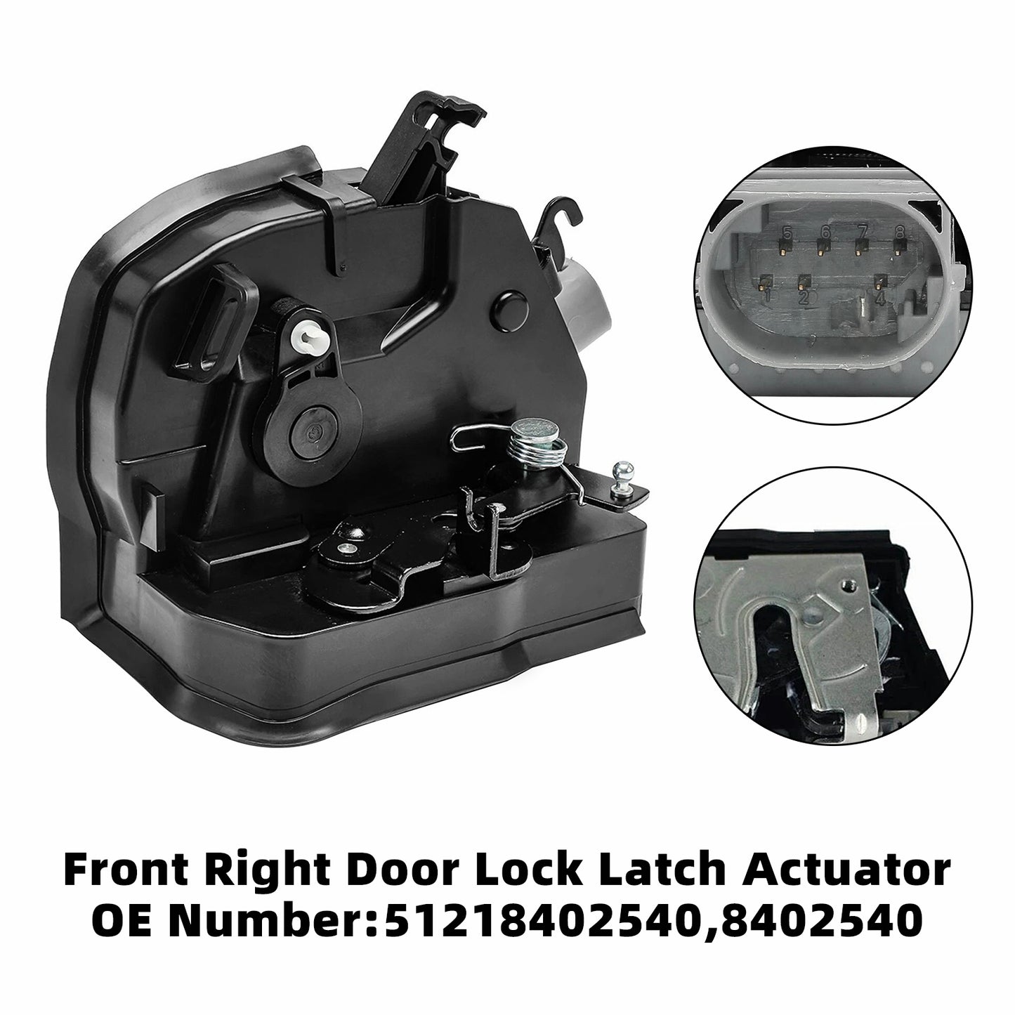 2000/01-2003/09 BMW X5 E53 4.4i 4398 ccm 210 KW 286 PS 51218402540 8402540 Front Right Door Lock Latch Catch Actuator
