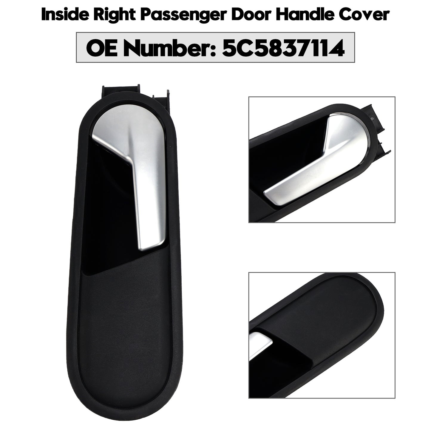 Inside Right Passenger Door Handle Cover 5C5837114 For VW Beetle 2012-2014